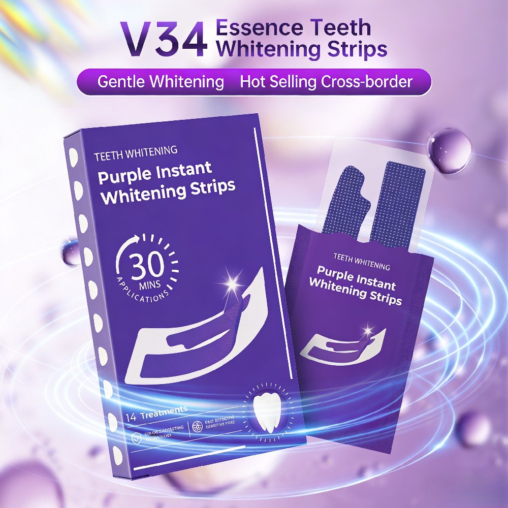 Teeth Whitening In Office - Strip Pemutih Gigi Ungu-Tanpa Sensitivitas Pemutih