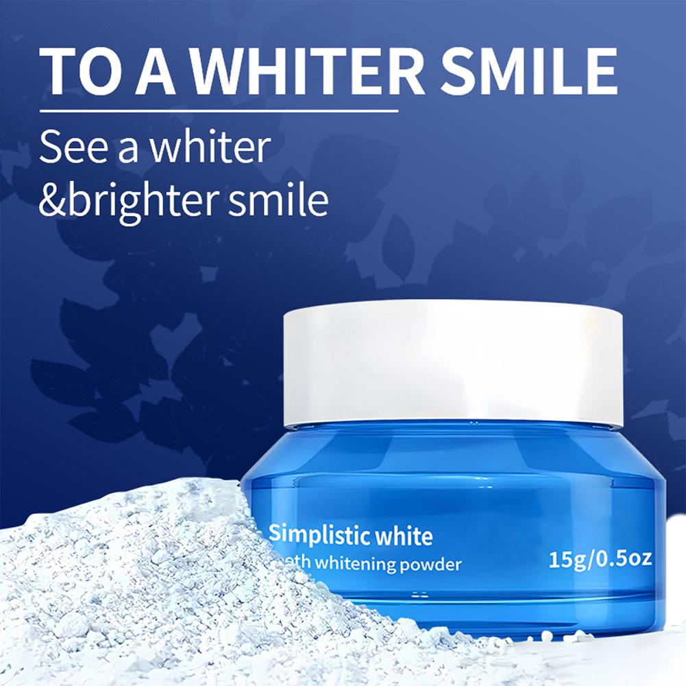 Teeth Whitening Instant - Bubuk Pemutih Gigi Putih Sederhana, Bubuk
