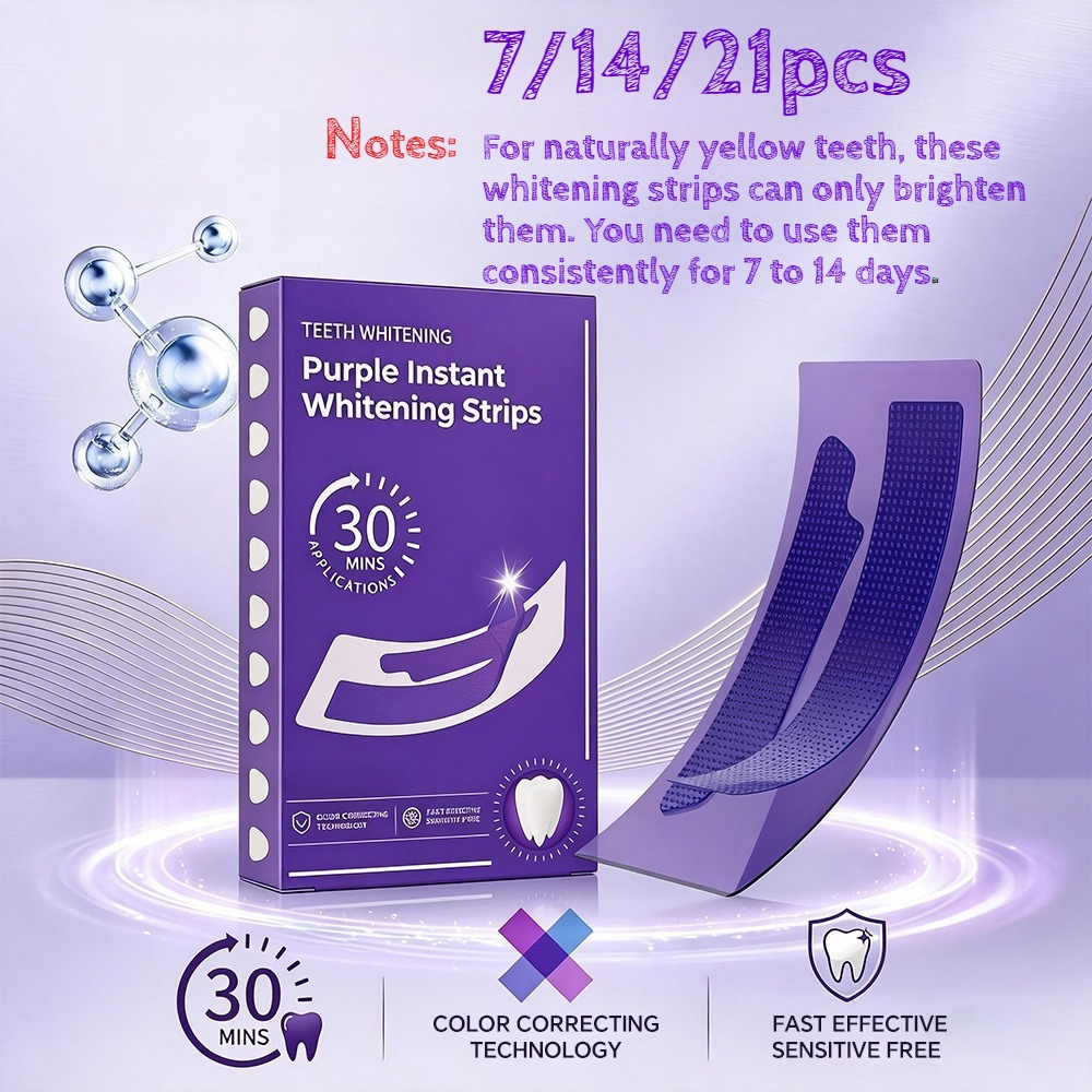 Teeth Whitening Quick - Strip Pemutih Gigi Ungu 7/14/21 Buah