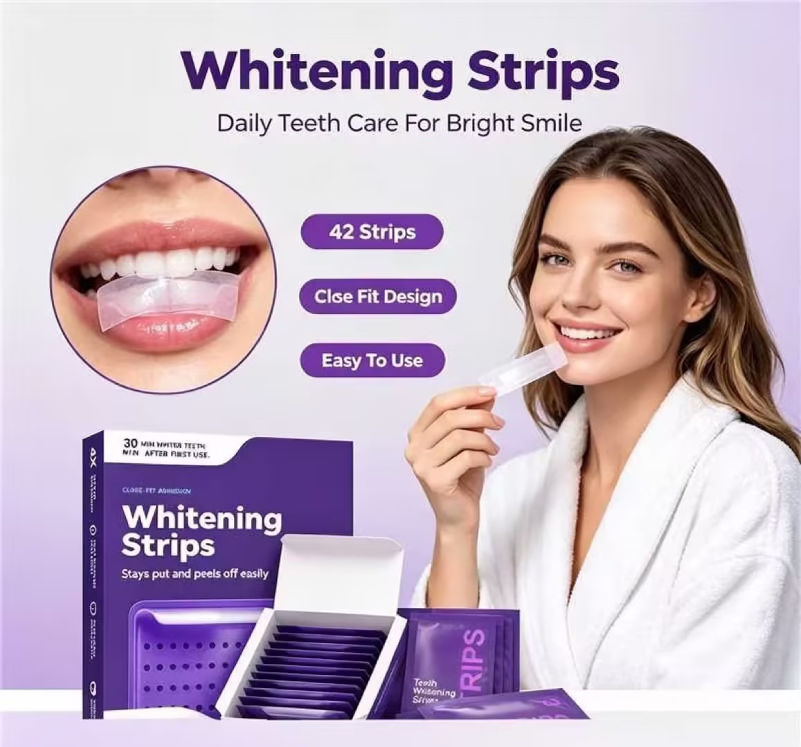 Teeth Whitening In Office - Strip Pemutih Gigi 42Pcs Perekat Pas