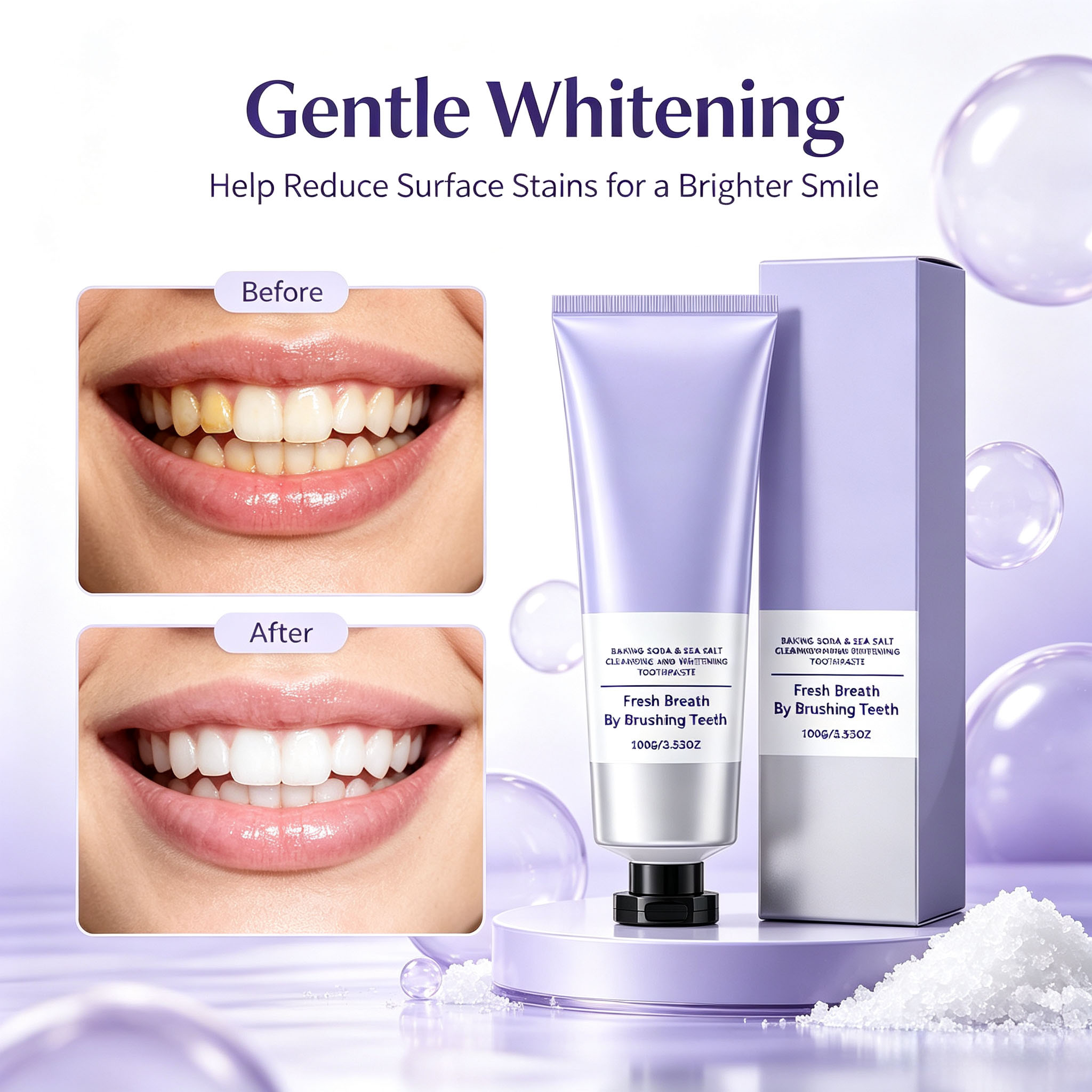 Teeth Whitening With Baking Soda - Pasta Gigi Soda Kue & Garam