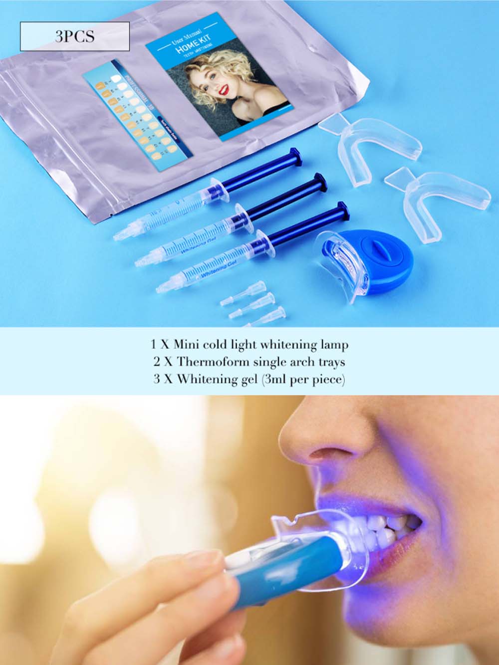 Teeth Whitening Kit - Kit Gel pemutih gigi peroksida kualitas