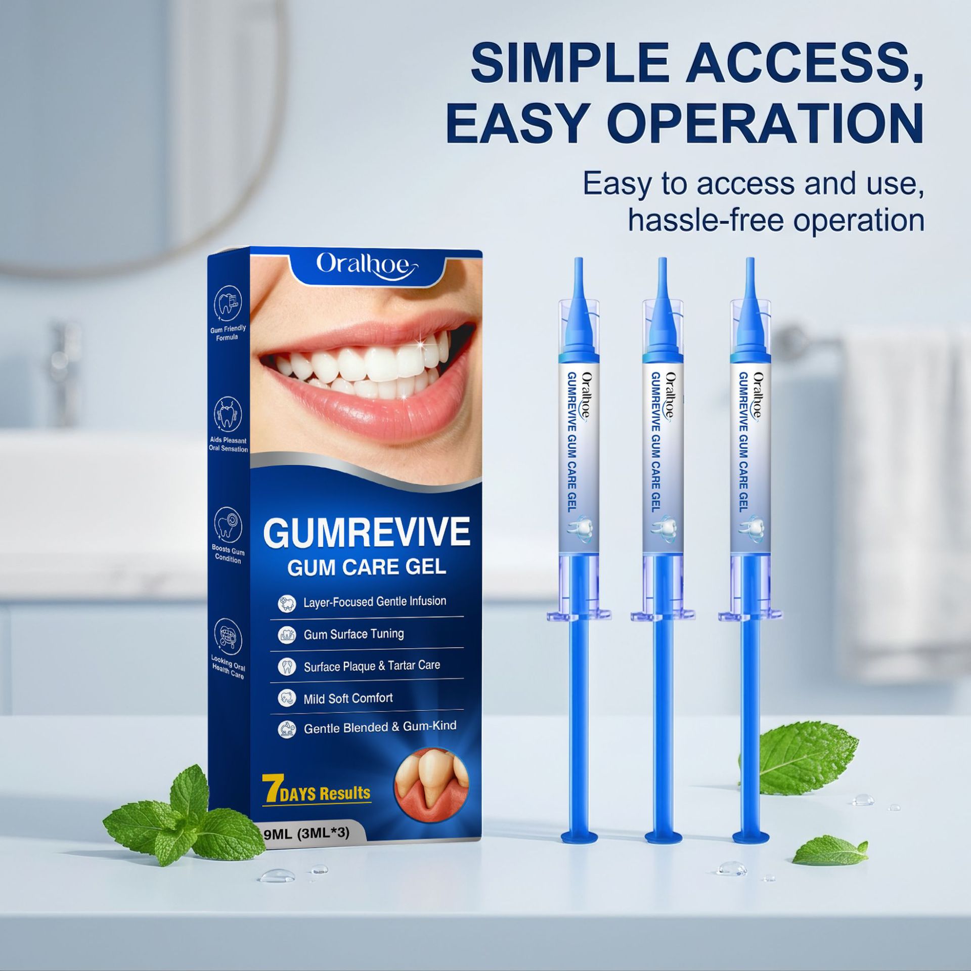 Teeth Whitening In Office - Gel Perawatan Mulut 3Pcs Kit Suntikan