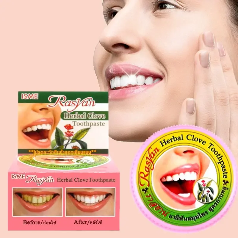 Teeth Whitening Instant - Bubuk Gigi Cengkeh/Kelapa Thailand, Menghilangkan Noda,