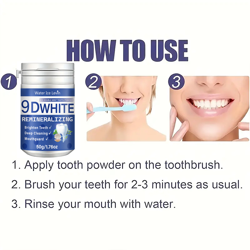 9D White Ice Double Mint Tooth - Teeth Whitening With Baking Soda ulasan dan harga