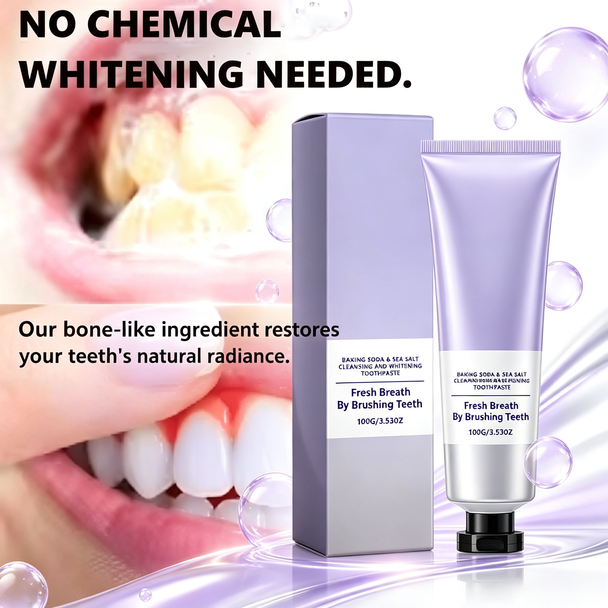 Pasta Gigi Soda Kue & Garam La - Teeth Whitening With Baking Soda ulasan dan harga