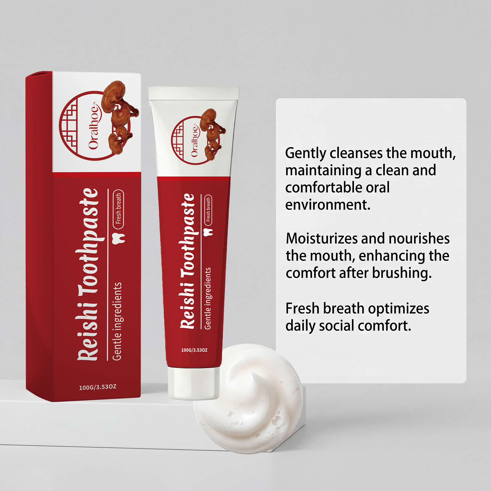 Pasta Gigi Herbal Lingzhi Pemu - Teeth Whitening Paste ulasan dan harga