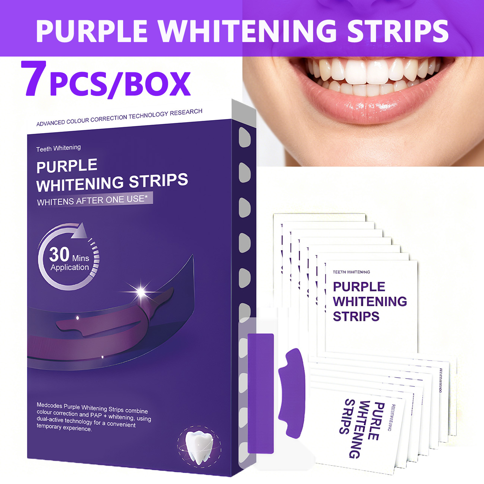 Strip Pemutih Gigi Ungu – Peng - Teeth Whitening Quick ulasan dan harga