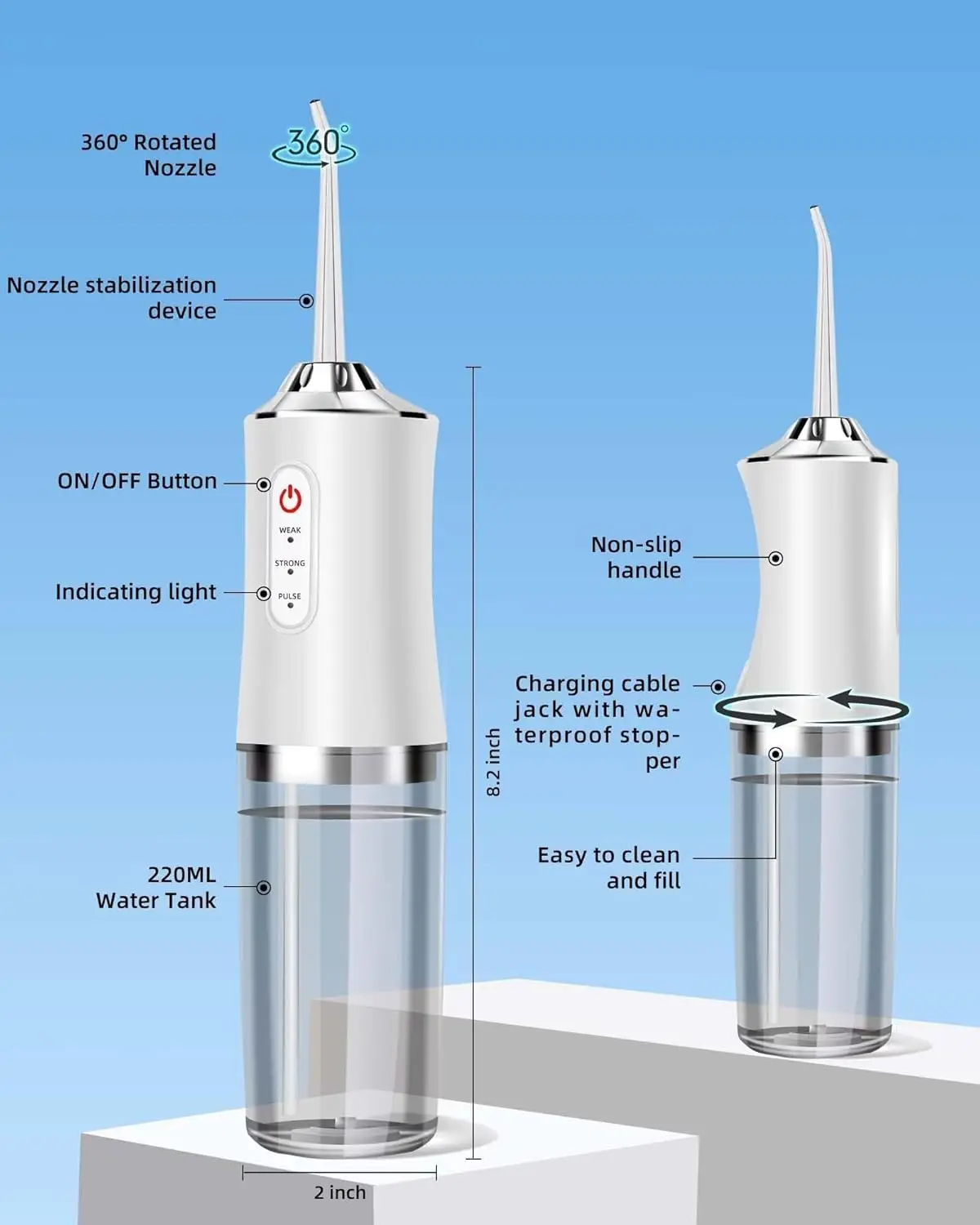 Irigator Oral Flosser air port - Teeth Whitening Tips ulasan dan harga