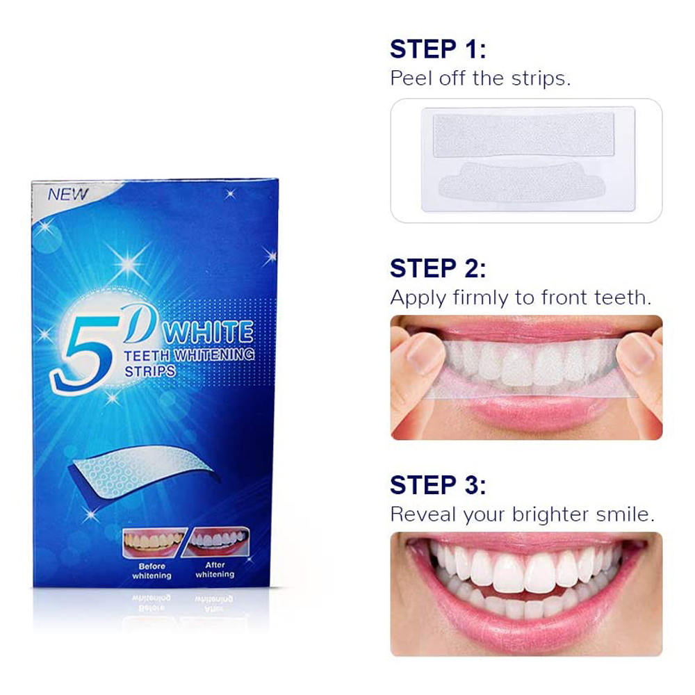 Strip Pemutih Gigi 5D Gel Pemu - Teeth Whitening In Office ulasan dan harga