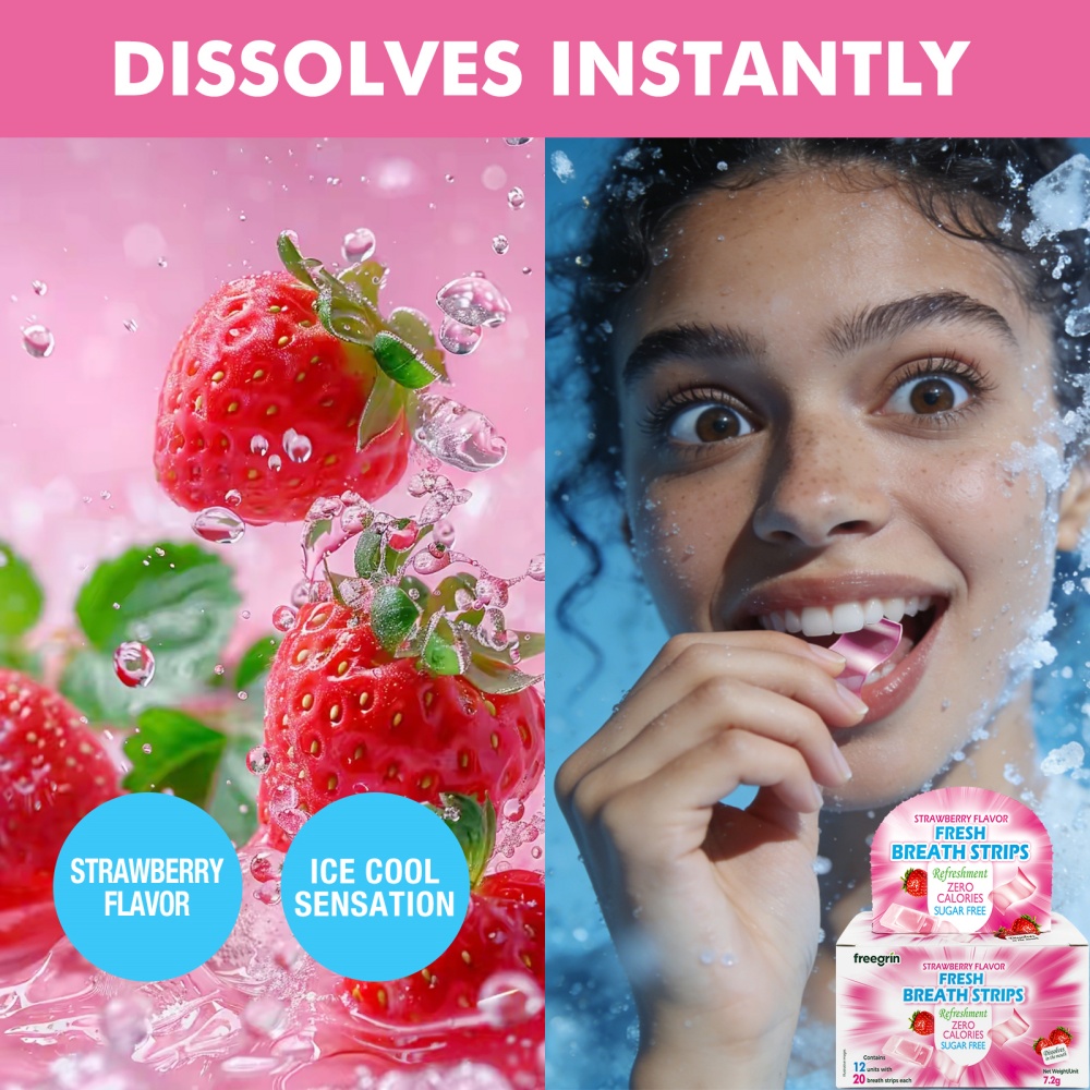 Penyegar Nafas Keren Strawberr - Teeth Whitening In Office ulasan dan harga